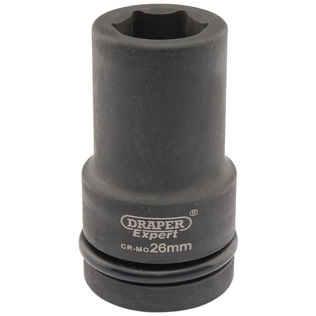 DRAPER Expert 26mm 1in. Square Drive Hi-Torq ; 6 Point Deep Impact Socket: Model No.425D-MM