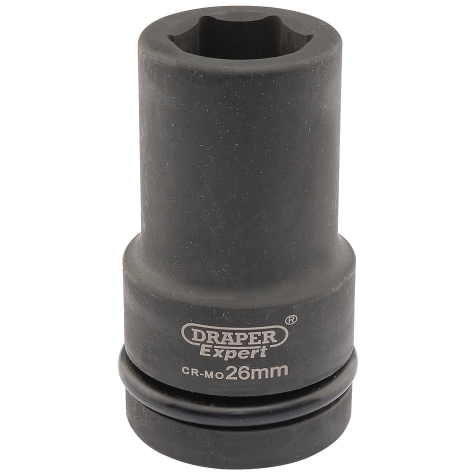 DRAPER Expert 26mm 1in. Square Drive Hi-Torq ; 6 Point Deep Impact Socket: Model No.425D-MM
