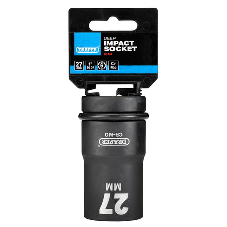 DRAPER Expert 27mm 1in. Square Drive Hi-Torq ; 6 Point Deep Impact Socket: Model No.425D-MM