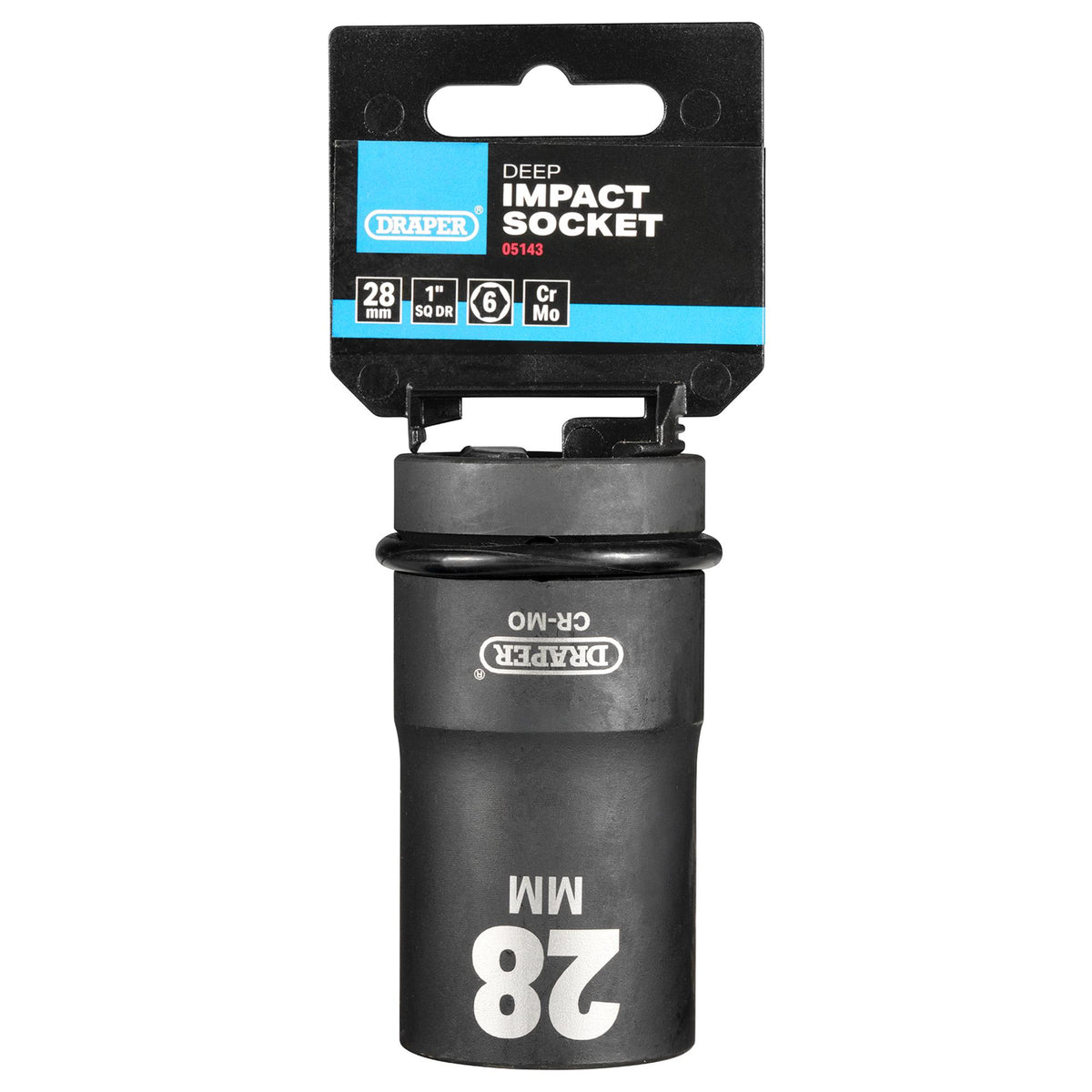 DRAPER Expert 28mm 1in. Square Drive Hi-Torq ; 6 Point Deep Impact Socket: Model No.425D-MM