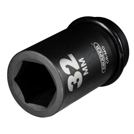 DRAPER Expert 32mm 1in. Square Drive Hi-Torq ; 6 Point Deep Impact Socket: Model No.425D-MM