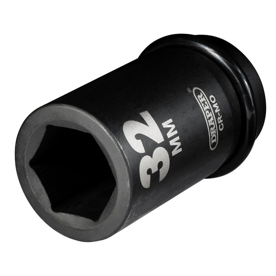 DRAPER Expert 32mm 1in. Square Drive Hi-Torq ; 6 Point Deep Impact Socket: Model No.425D-MM