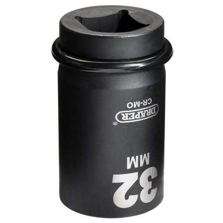 DRAPER Expert 32mm 1in. Square Drive Hi-Torq ; 6 Point Deep Impact Socket: Model No.425D-MM