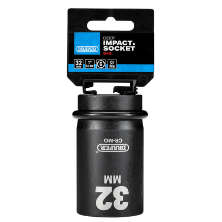 DRAPER Expert 32mm 1in. Square Drive Hi-Torq ; 6 Point Deep Impact Socket: Model No.425D-MM