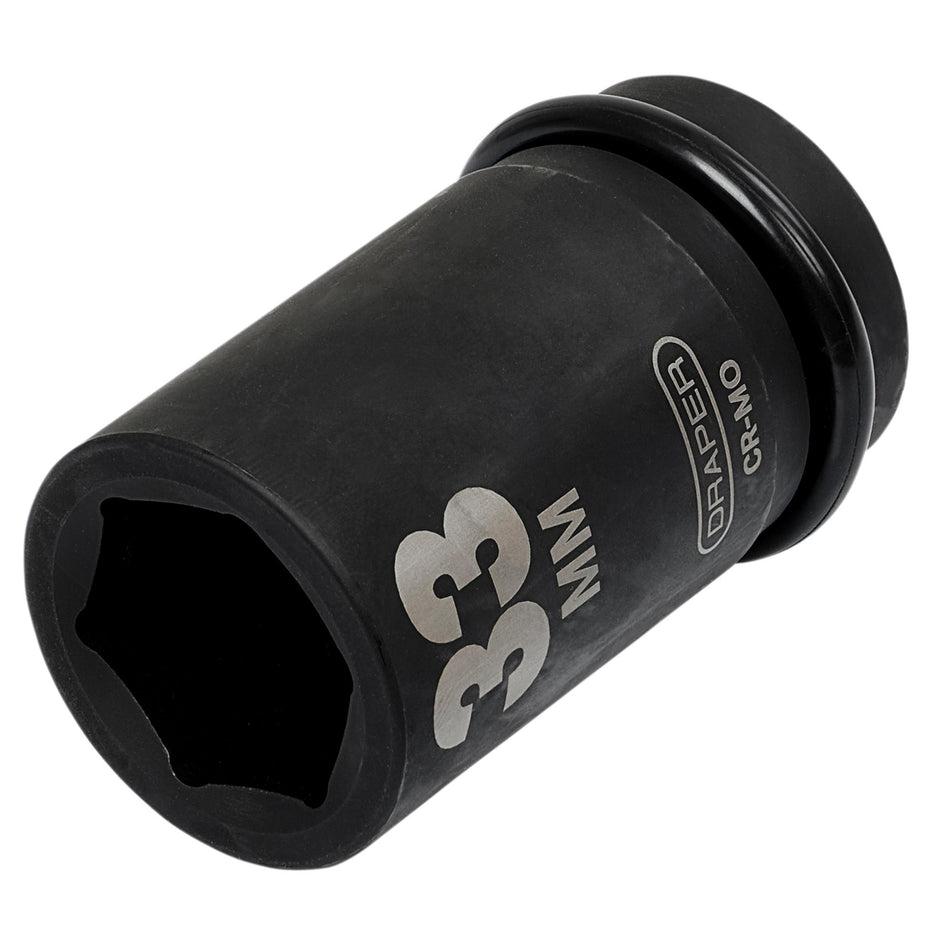 DRAPER Expert 33mm 1in. Square Drive Hi-Torq ; 6 Point Deep Impact Socket: Model No.425D-MM