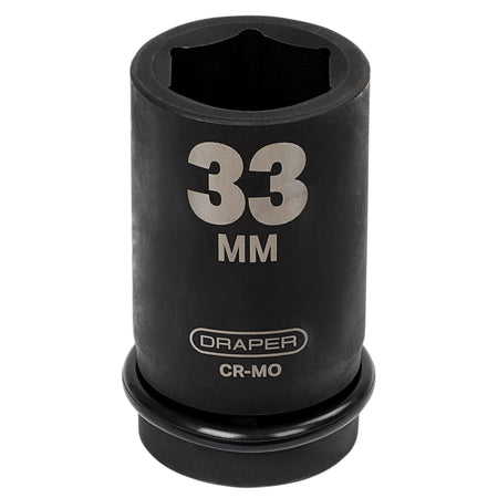 DRAPER Expert 33mm 1in. Square Drive Hi-Torq ; 6 Point Deep Impact Socket: Model No.425D-MM