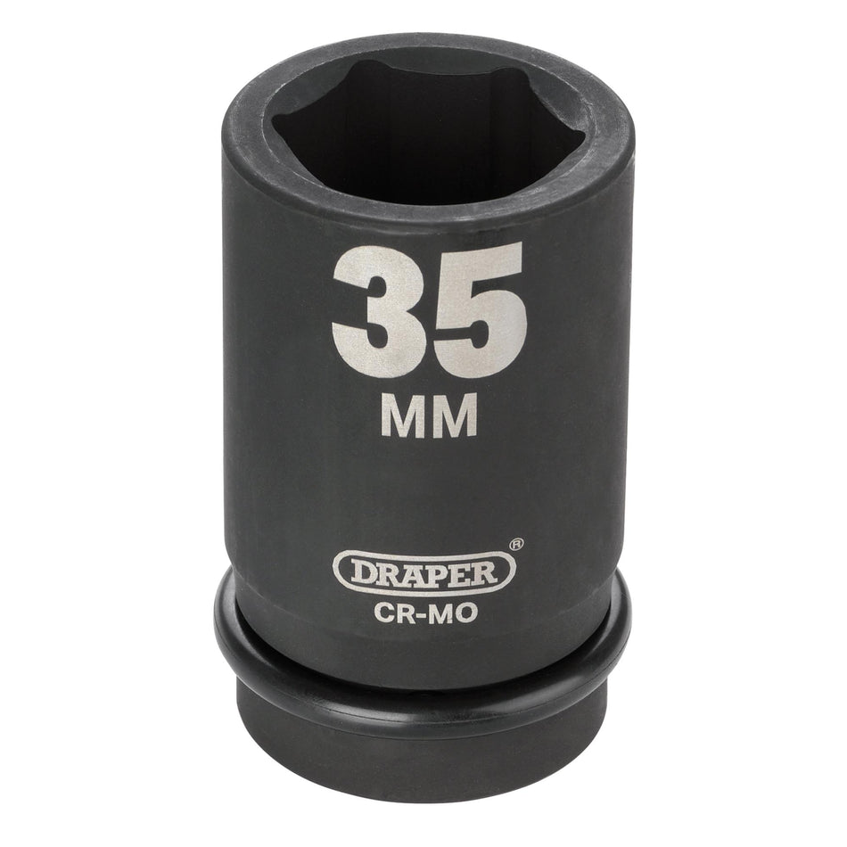 DRAPER Expert 35mm 1in. Square Drive Hi-Torq ; 6 Point Deep Impact Socket: Model No.425D-MM