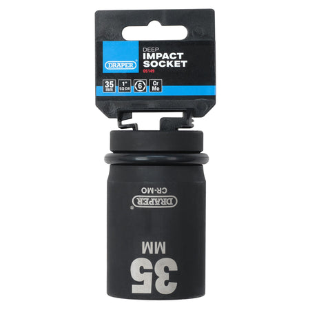DRAPER Expert 35mm 1in. Square Drive Hi-Torq ; 6 Point Deep Impact Socket: Model No.425D-MM