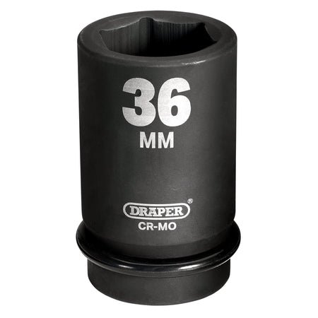 DRAPER Expert 36mm 1in. Square Drive Hi-Torq ; 6 Point Deep Impact Socket: Model No.425D-MM