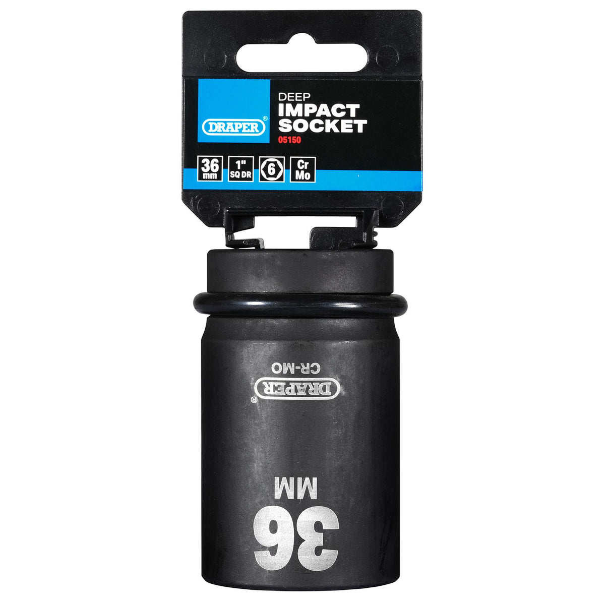 DRAPER Expert 36mm 1in. Square Drive Hi-Torq ; 6 Point Deep Impact Socket: Model No.425D-MM