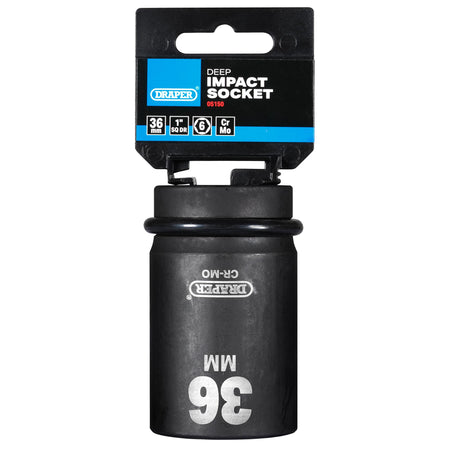 DRAPER Expert 36mm 1in. Square Drive Hi-Torq ; 6 Point Deep Impact Socket: Model No.425D-MM