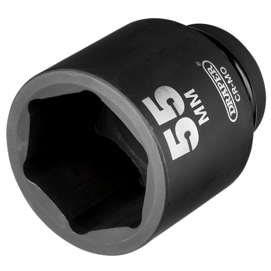 DRAPER Expert 55mm 1in. Square Drive Hi-Torq ; 6 Point Deep Impact Socket: Model No.425D-MM
