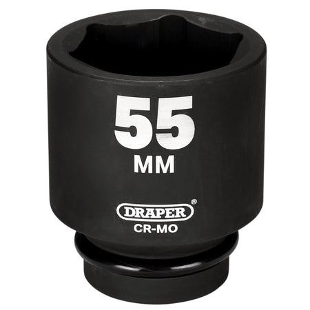 DRAPER Expert 55mm 1in. Square Drive Hi-Torq ; 6 Point Deep Impact Socket: Model No.425D-MM