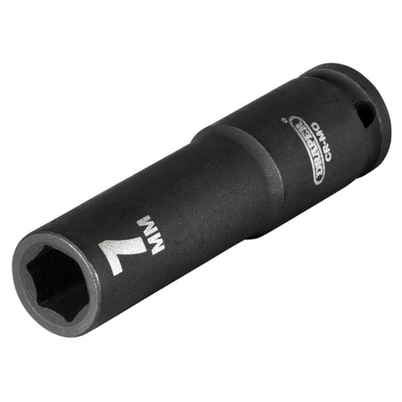 DRAPER Expert 7mm 1/4in. Square Drive Hi-Torq ; 6 Point Deep Impact Socket: Model No.406D-MM