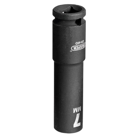 DRAPER Expert 7mm 1/4in. Square Drive Hi-Torq ; 6 Point Deep Impact Socket: Model No.406D-MM