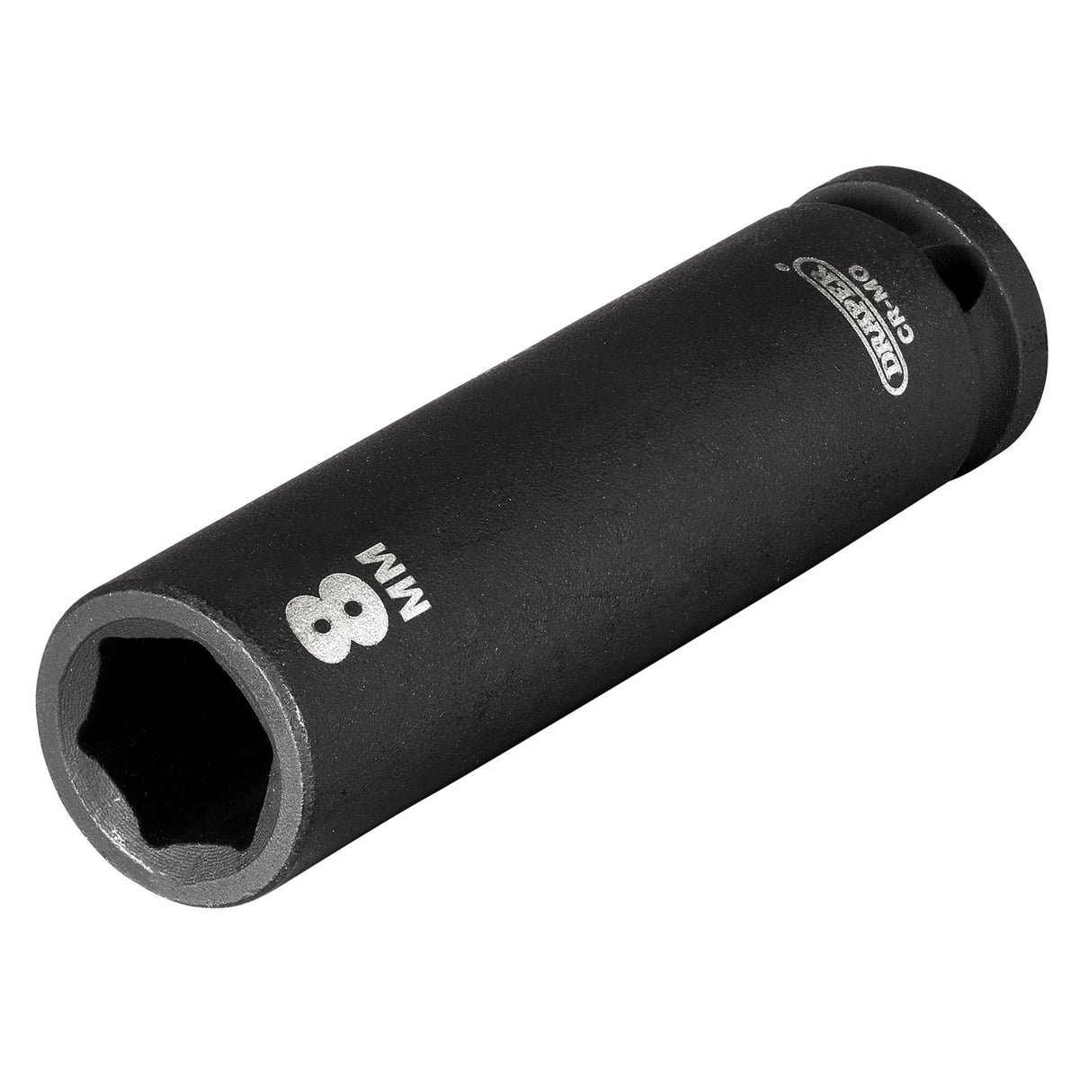 DRAPER Expert 8mm 1/4in. Square Drive Hi-Torq ; 6 Point Deep Impact Socket: Model No.406D-MM