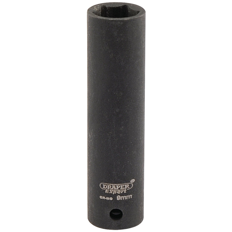 DRAPER Expert 9mm 1/4in. Square Drive Hi-Torq ; 6 Point Deep Impact Socket: Model No.406D-MM