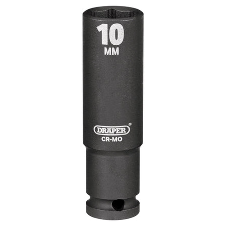 DRAPER Expert 10mm 1/4in. Square Drive Hi-Torq ; 6 Point Deep Impact Socket: Model No.406D-MM