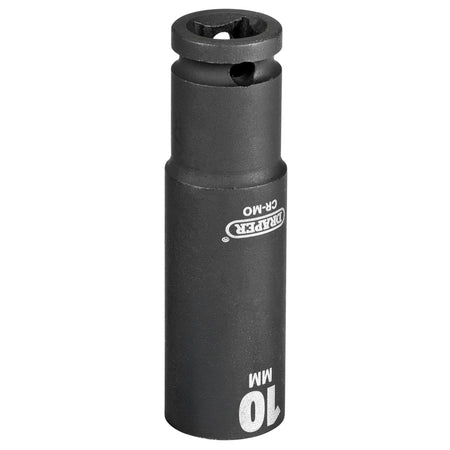 DRAPER Expert 10mm 1/4in. Square Drive Hi-Torq ; 6 Point Deep Impact Socket: Model No.406D-MM