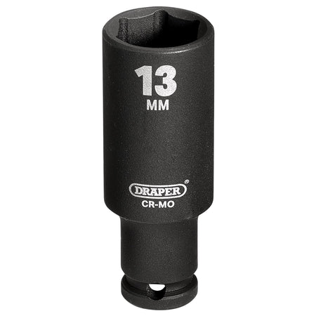 DRAPER Expert 13mm 1/4in. Square Drive Hi-Torq ; 6 Point Deep Impact Socket: Model No.406D-MM