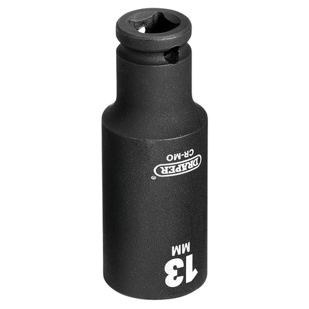 DRAPER Expert 13mm 1/4in. Square Drive Hi-Torq ; 6 Point Deep Impact Socket: Model No.406D-MM