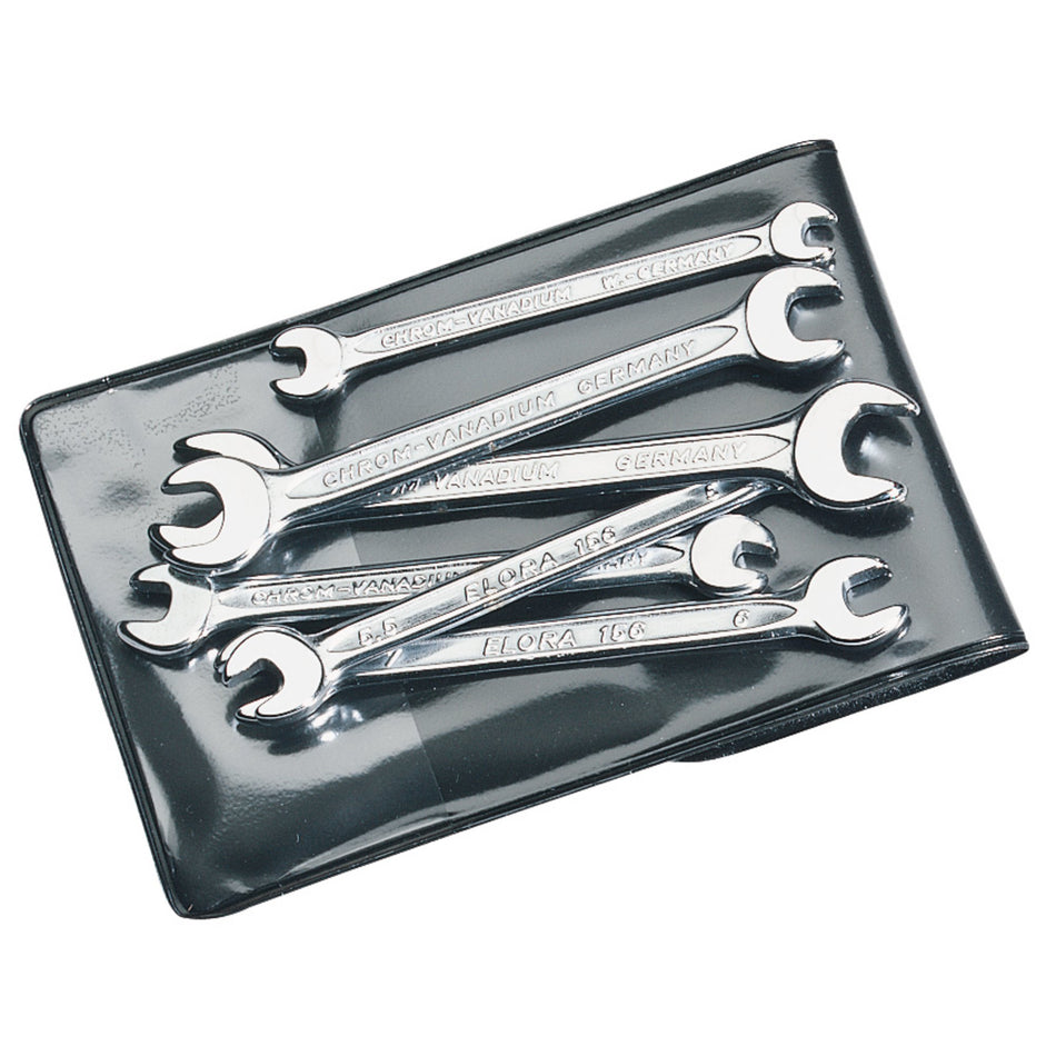 6 Piece Midget Metric Double Open End Spanner Set: Model No.156 S6M