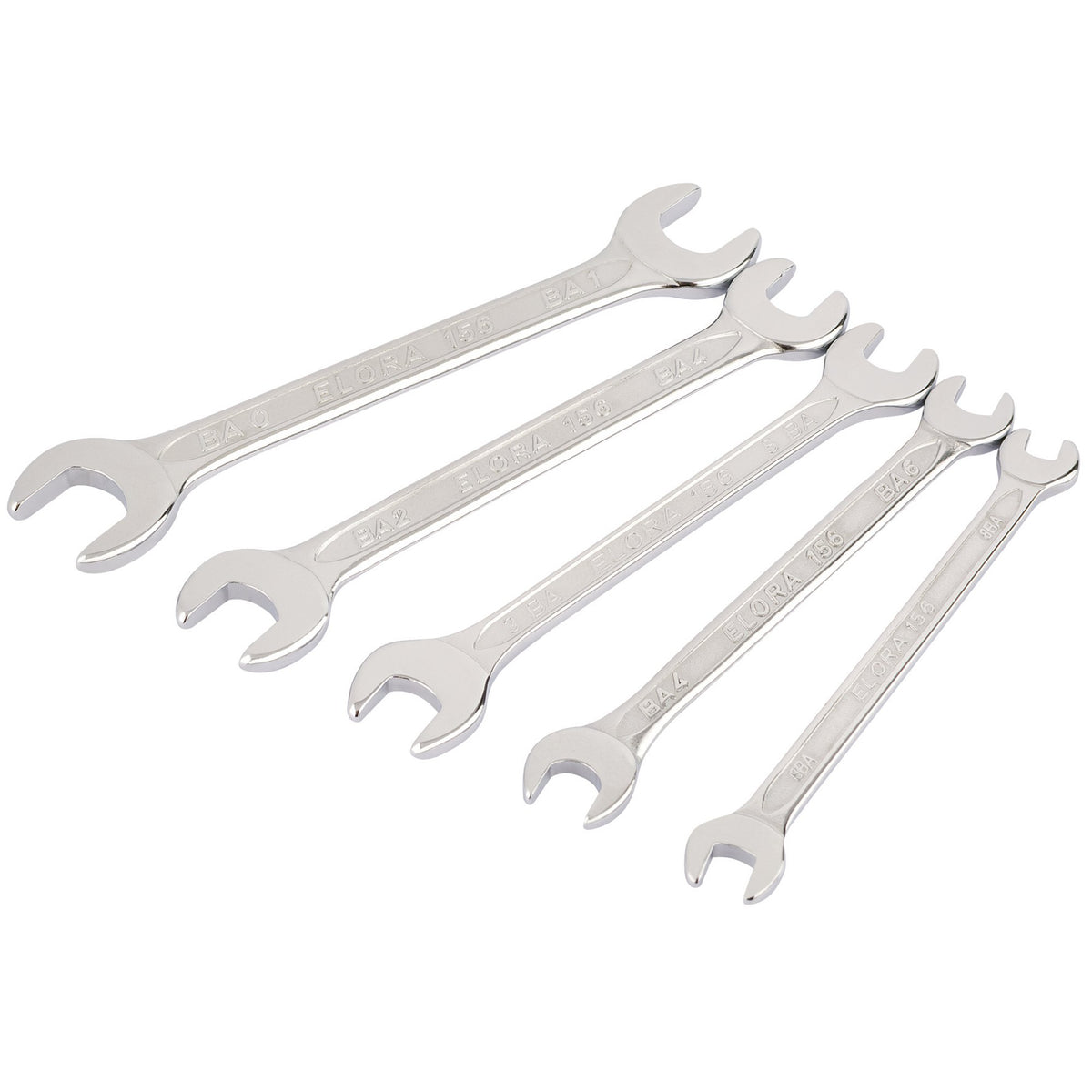 5 Piece Midget Ba Double Open End Spanner Set: Model No.156 S5BA