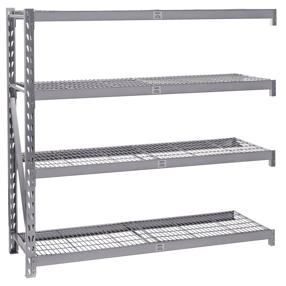 DRAPER Expert Heavy Duty Steel 4 Shelving Extension Unit - 1959 x 610 x 1830mm : Model No.MSUHD195E/PRO