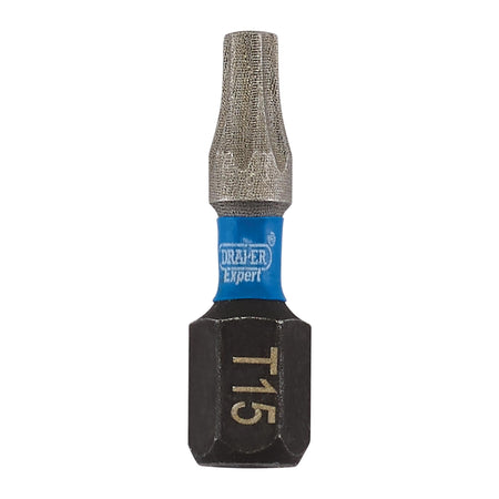 Draper Expert TX-STAR Impact Screwdriver Bits, T15 x 25mm, 1/4" Hex (Pack of 5) : Model No. IMBH/TX25/5