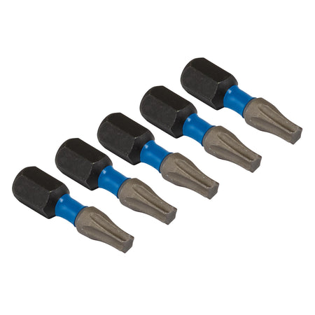 Draper Expert TX-STAR Impact Screwdriver Bits, T20 x 25mm, 1/4" Hex (Pack of 5) : Model No. IMBH/TX25/5