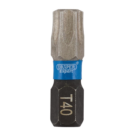 Draper Expert TX-STAR Impact Screwdriver Bits, T40 x 25mm, 1/4" Hex (Pack of 5) : Model No. IMBH/TX25/5