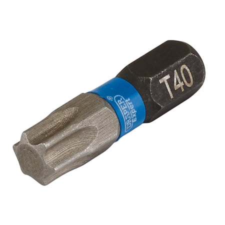 Draper Expert TX-STAR Impact Screwdriver Bits, T40 x 25mm, 1/4" Hex (Pack of 5) : Model No. IMBH/TX25/5