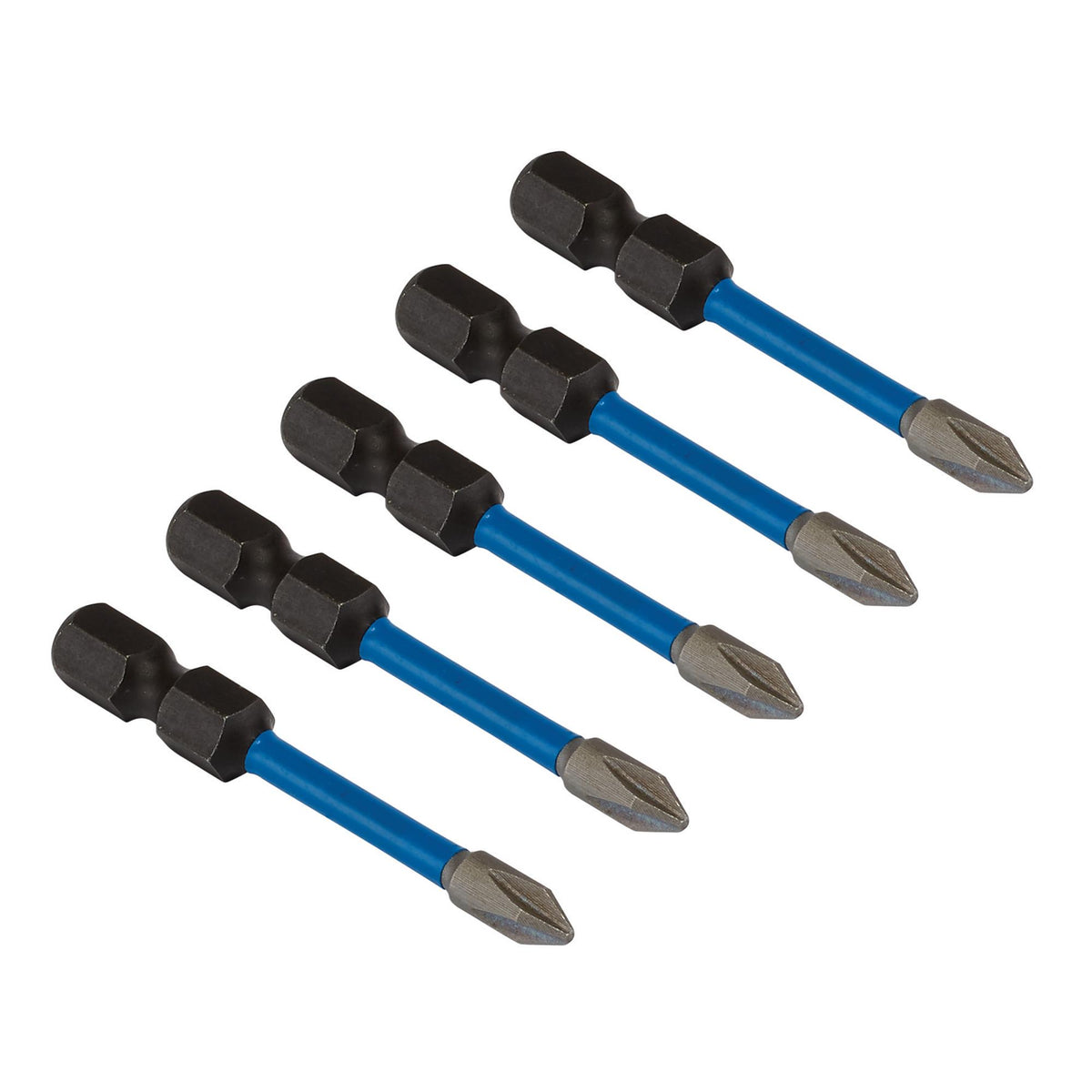 Draper Expert Cross Slot/PH Type Impact Screwdriver Bits, No.1 x 50mm, 1/4" Hex (Pack of 5) : Model No. IMBH/PH50/5