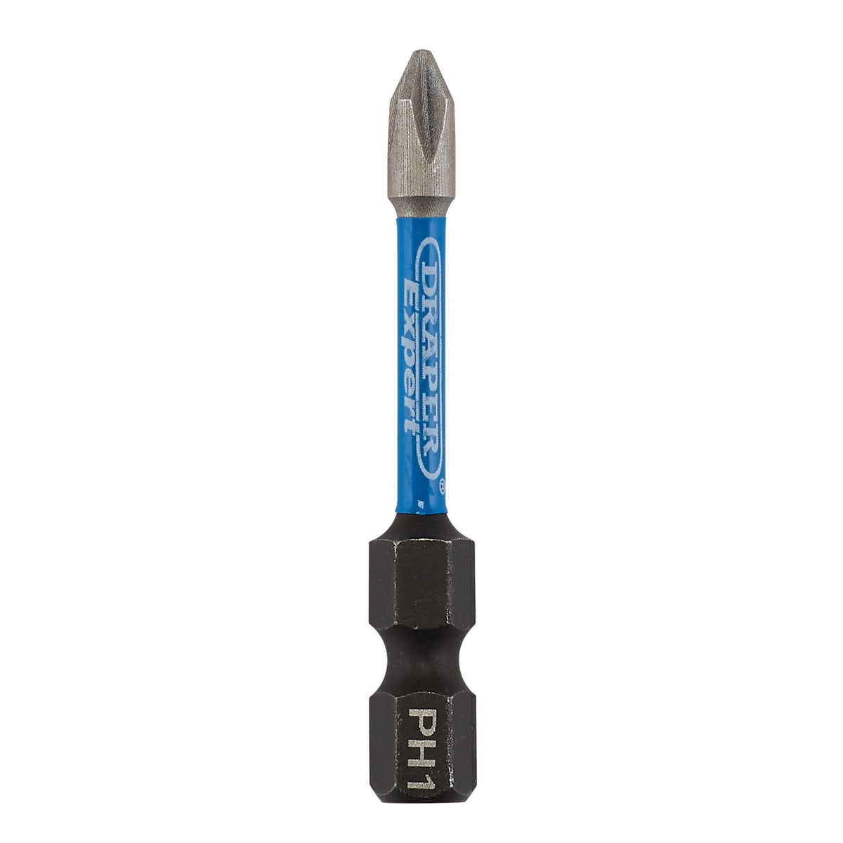Draper Expert Cross Slot/PH Type Impact Screwdriver Bits, No.1 x 50mm, 1/4" Hex (Pack of 5) : Model No. IMBH/PH50/5