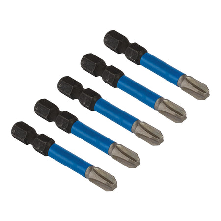 Draper Expert Cross Slot/PH Type Impact Screwdriver Bits, No.3 x 50mm, 1/4" Hex (Pack of 5) : Model No. IMBH/PH50/5