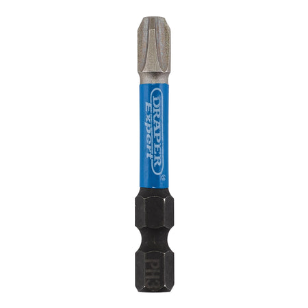 Draper Expert Cross Slot/PH Type Impact Screwdriver Bits, No.3 x 50mm, 1/4" Hex (Pack of 5) : Model No. IMBH/PH50/5