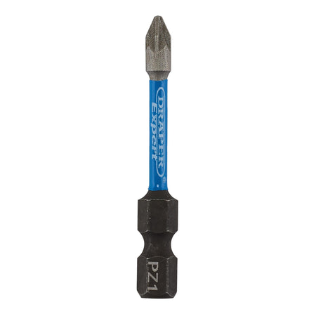 Draper Expert PZ-Type Impact Screwdriver Bits, No.1 x 50mm, 1/4" Hex (Pack of 5) : Model No. IMBH/PZ50/5
