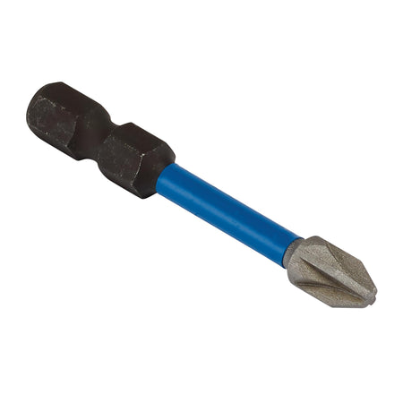 Draper Expert PZ-Type Impact Screwdriver Bits, No.2 x 50mm, 1/4" Hex (Pack of 5) : Model No. IMBH/PZ50/5