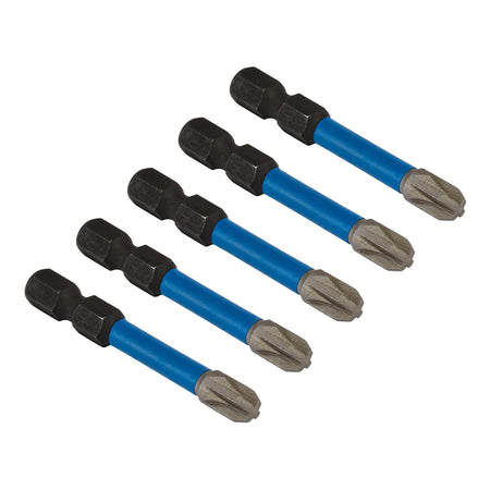 Draper Expert PZ-Type Impact Screwdriver Bits, No.3 x 50mm, 1/4" Hex (Pack of 5) : Model No. IMBH/PZ50/5