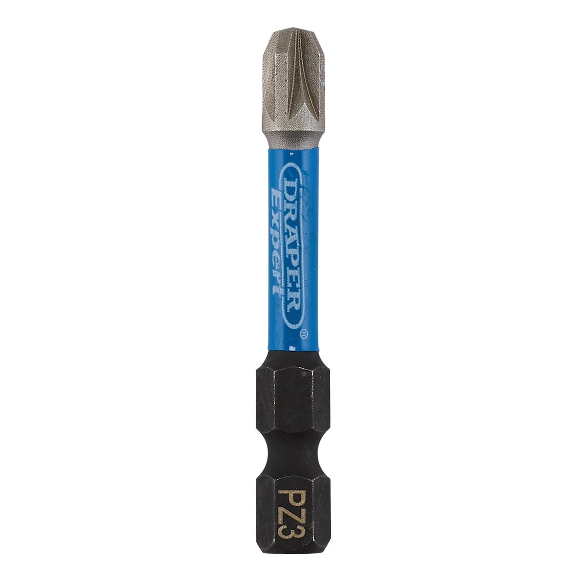 Draper Expert PZ-Type Impact Screwdriver Bits, No.3 x 50mm, 1/4" Hex (Pack of 5) : Model No. IMBH/PZ50/5