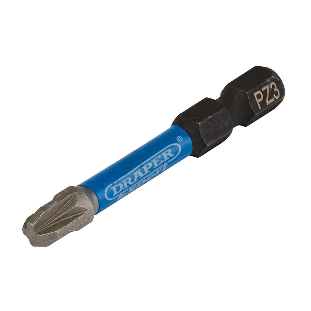 Draper Expert PZ-Type Impact Screwdriver Bits, No.3 x 50mm, 1/4" Hex (Pack of 5) : Model No. IMBH/PZ50/5
