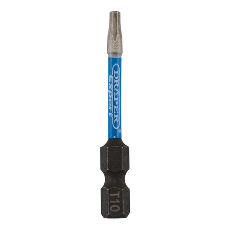 Draper Expert TX-STAR Impact Screwdriver Bits, T10 x 50mm, 1/4" Hex (Pack of 5) : Model No. IMBH/TX50/5