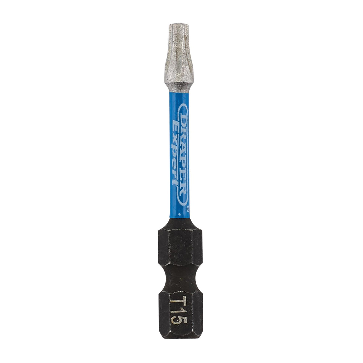Draper Expert TX-STAR Impact Screwdriver Bits, T15 x 50mm, 1/4" Hex (Pack of 5) : Model No. IMBH/TX50/5