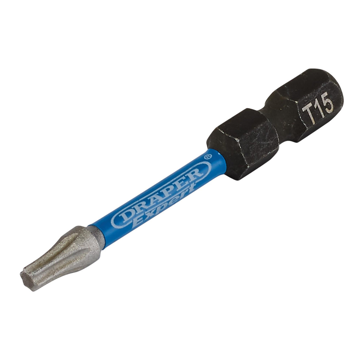 Draper Expert TX-STAR Impact Screwdriver Bits, T15 x 50mm, 1/4" Hex (Pack of 5) : Model No. IMBH/TX50/5