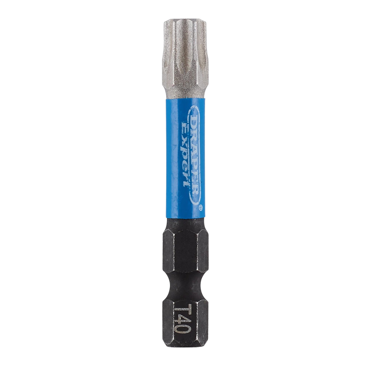 Draper Expert TX-STAR Impact Screwdriver Bits, T40 x 50mm, 1/4" Hex (Pack of 5) : Model No. IMBH/TX50/5