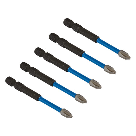 Draper Expert Cross Slot/PH Type Impact Screwdriver Bits, No.2 x 75mm, 1/4" Hex (Pack of 5) : Model No. IMBH/PH75/5