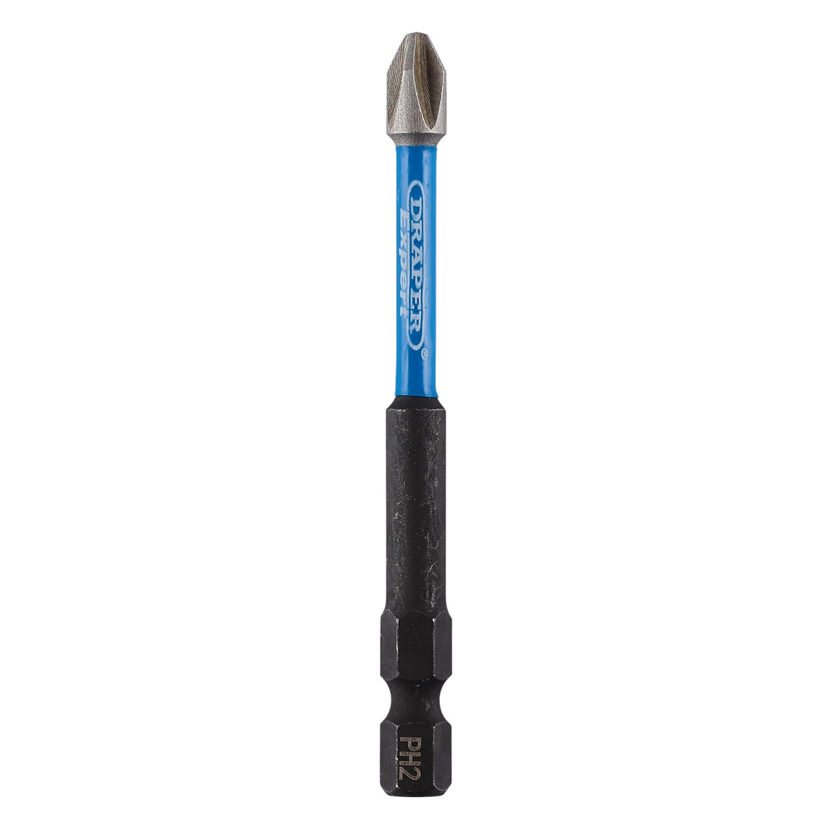 Draper Expert Cross Slot/PH Type Impact Screwdriver Bits, No.2 x 75mm, 1/4" Hex (Pack of 5) : Model No. IMBH/PH75/5