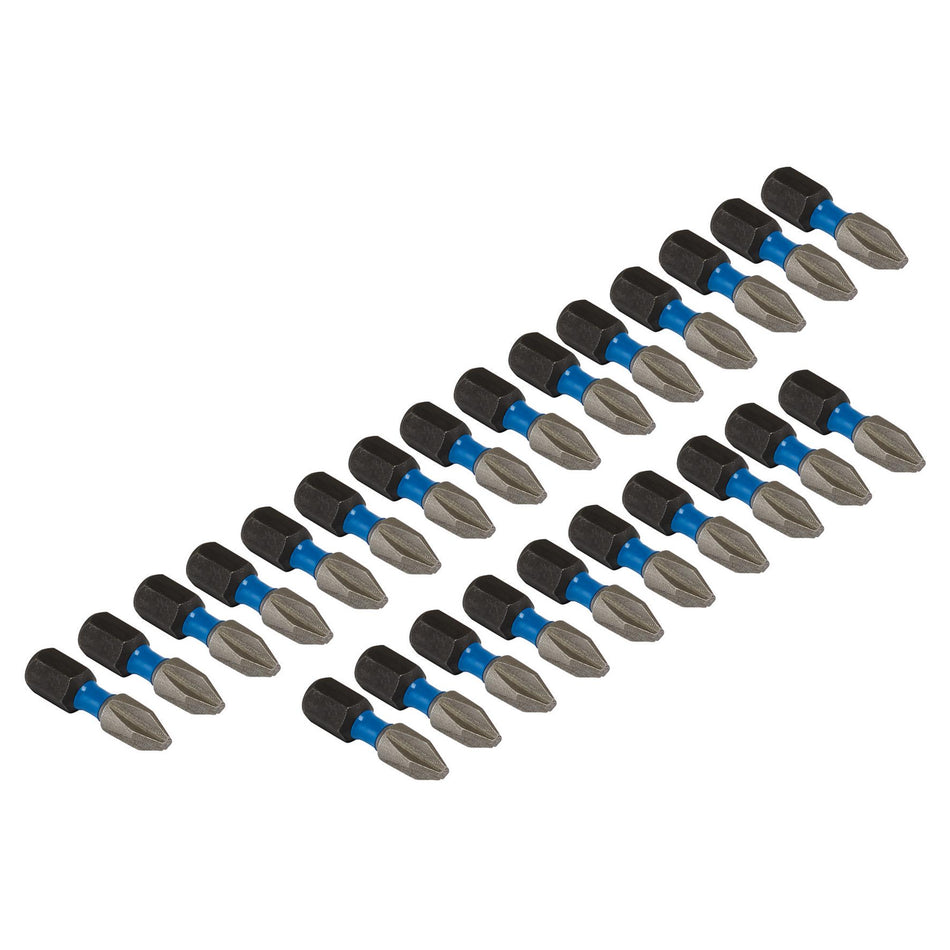 Draper Expert Cross Slot/PH Type Impact Screwdriver Bits, No.2 x 25mm, 1/4" Hex (Pack of 25) : Model No. IMBH/PH25/25