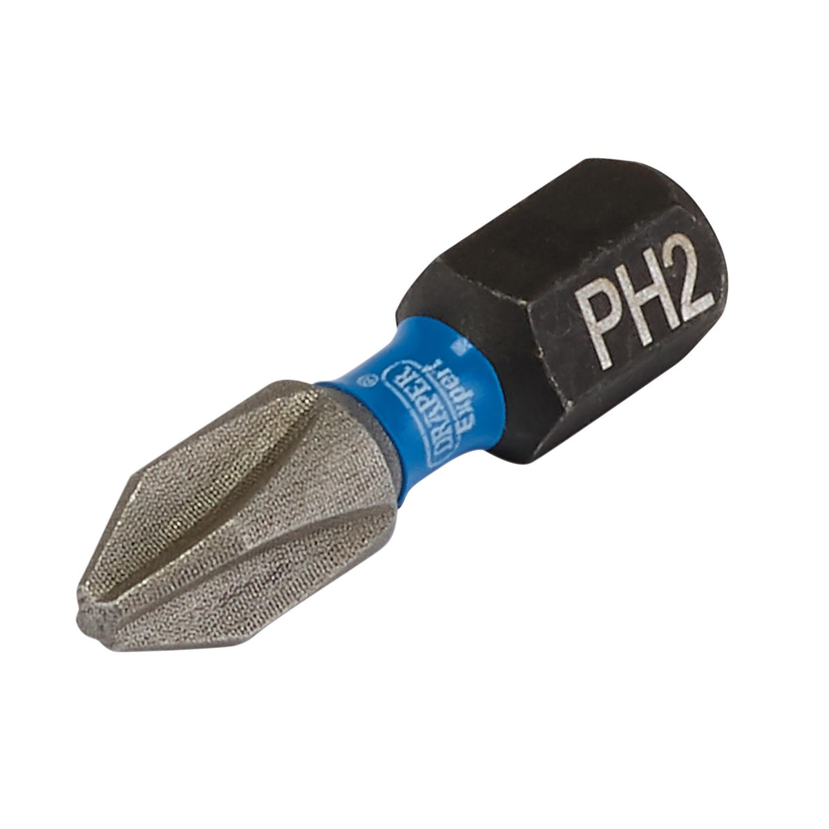 Draper Expert Cross Slot/PH Type Impact Screwdriver Bits, No.2 x 25mm, 1/4" Hex (Pack of 25) : Model No. IMBH/PH25/25