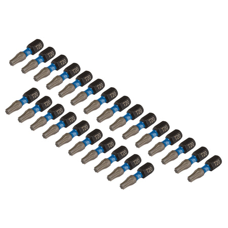 Draper Expert TX-STAR Impact Screwdriver Bits, T20 x 25mm, 1/4" Hex (Pack of 25) : Model No. IMBH/TX25/25